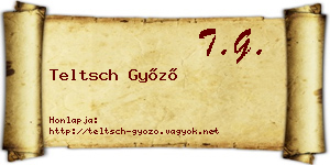 Teltsch Győző névjegykártya